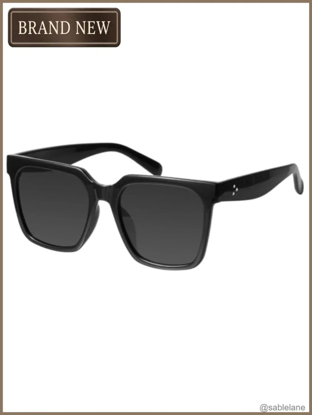 Oversized Square Sunglasses Women UV400 Protection Retro Plastic